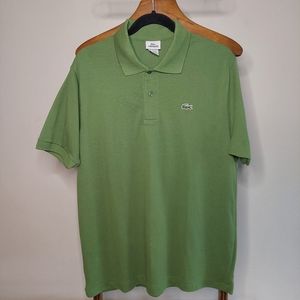 Lacoste Men's Polo Shirt 5 100% Cotton Pique Knit Solid Green Large